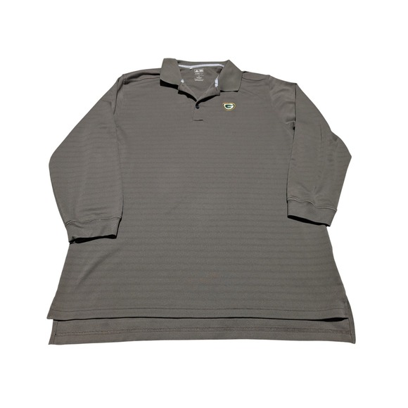 adidas Other - Adidas Green Bay Packers Long Sleeve Golf Polo Shirt Mens XL Brown Climalite